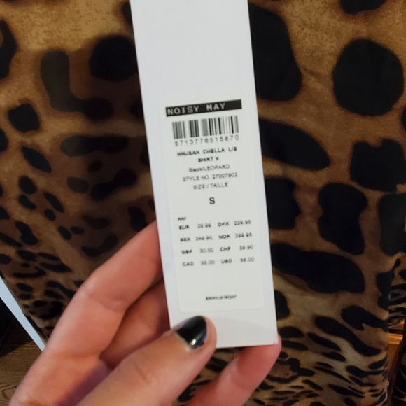 Leopard Print sheer button up blouse sheer punk classic - Picture 6 of 9